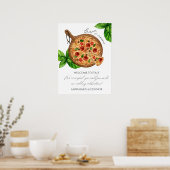 C'est beaucoup Italie Affiche de bienvenue de pizz (Cuisine)