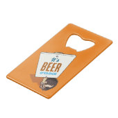 C'est Beer O'Clock Cartoon de hérisson drôle (Devant Angle)