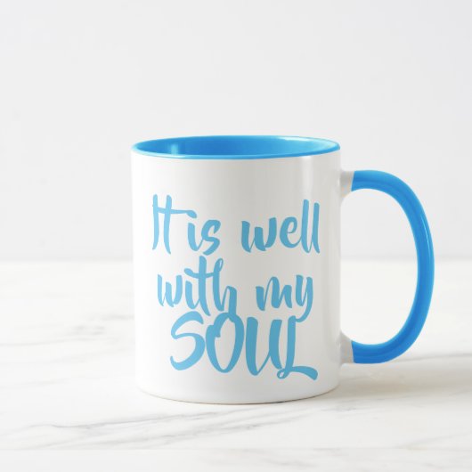 C'est bien avec mon âme tasse de café bleu clair (Droite)