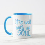C'est bien avec mon âme tasse de café bleu clair (Gauche)