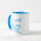 C'est bien avec mon âme tasse de café bleu clair (Devant gauche)