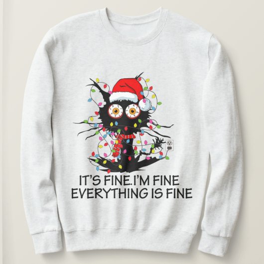 C'est bien Je vais bien drôle Sweatshirt de Noël (Design devant)