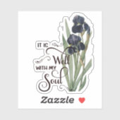 C'est bien un autocollant d'iris violet (Feuille)