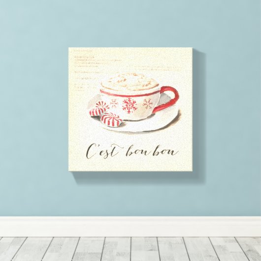 C'est Bon Bon Canvas Afdruk (Insitu (Houten vloer))