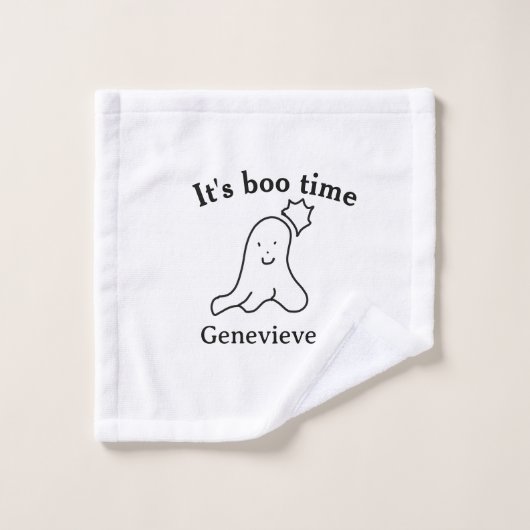 C'est boo nom heure Halloween date heure fantôme n (Gant de toilette)