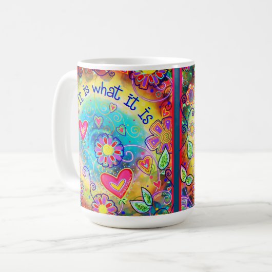‘C'est ce que c'est’ Mug café d'inspirivity (Devant gauche)