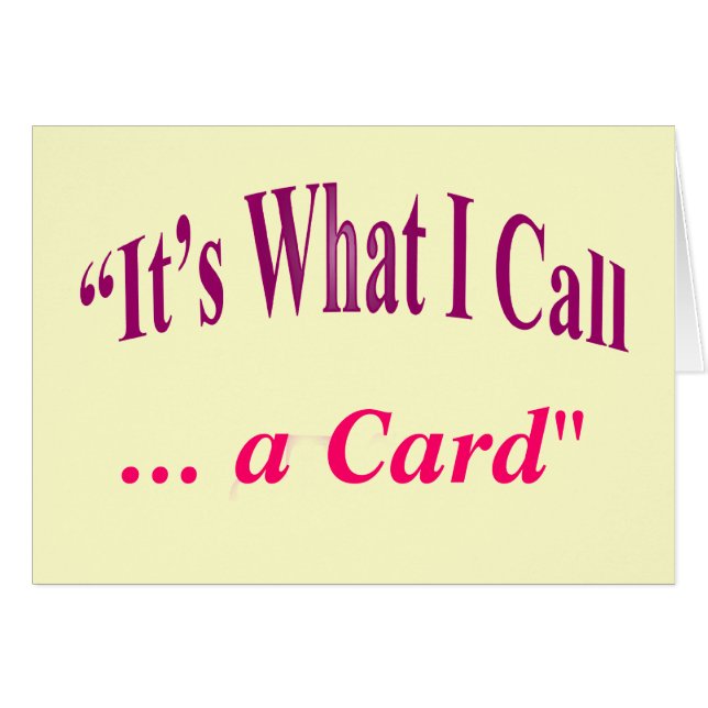 "C'est ce que j'appelle..." (Devant horizontal)