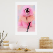 C'est chaud, c'est rose, affiche rétro kawaii Cani (Cuisine)