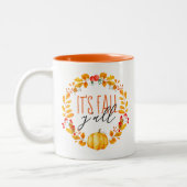 C'est Chute Y'all Citrouille Aquarelle café Mug (Gauche)