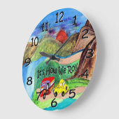 c'est comme ça que nous roulons horloge murale rét (Angle)