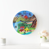 c'est comme ça que nous roulons horloge murale rét (Maison)