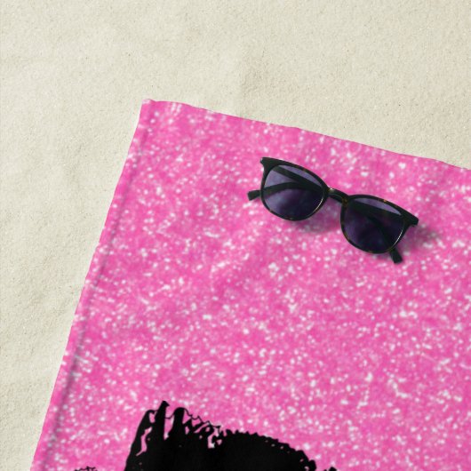 C'est de la danse ! Serviette de plage parties sci (En situation)