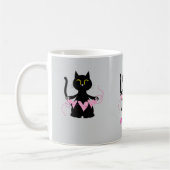 C'EST DE L'AMOUR ! Amusante Mug de chat noir (Gauche)