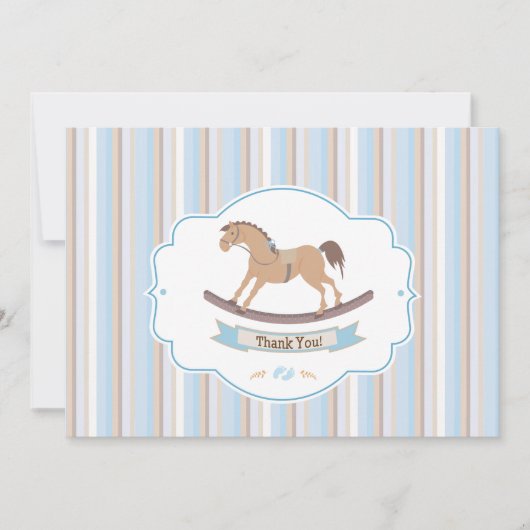 C'est des cartes de Merci d'un cheval de basculage (Devant)