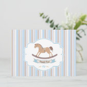 C'est des cartes de Merci d'un cheval de basculage (Debout devant)