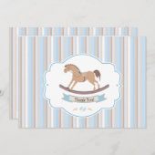 C'est des cartes de Merci d'un cheval de basculage (Devant / Derrière)