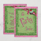 C'est des invitations de petit gâteau de vert de (Devant / Derrière)