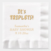 C'est des triplés Baby Shower Maman future Nom (Recto)