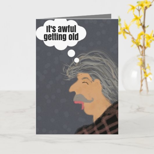 C'est difficile de vieillir la carte d'anniversair (Fleur jaune)