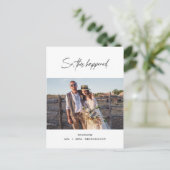 C'Est Donc Arrivé Elopement Photo Carte Postale (Debout devant)