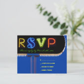 C'EST ÉLECTRIQUE ! Carte de réponse NEON SIGN Bar  (Debout devant)