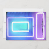 C'EST ÉLECTRIQUE ! Invitation Bat mitzvah NEON SI (Dos)