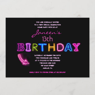 C'EST ÉLECTRIQUE ! Invitation de fête du 13e anniv