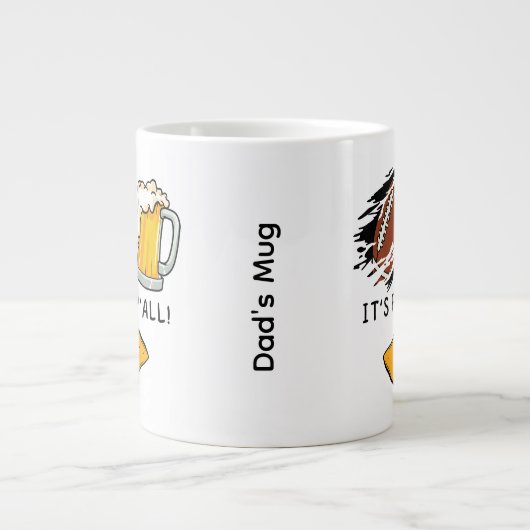 C'est Fall Y'all Football, Bière, Chips Mug (Devant)