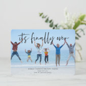 C'est fini | Bonjour Carte photo de vacances 2021 (Debout devant)