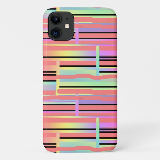 C'est fini ! FUNKY PASTEL STRIPES Coque iPhone11 (Dos)