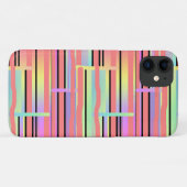 C'est fini ! FUNKY PASTEL STRIPES Coque iPhone11 (Dos (Horizontal))