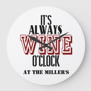 C'est horloge personnalisée par heure de vin