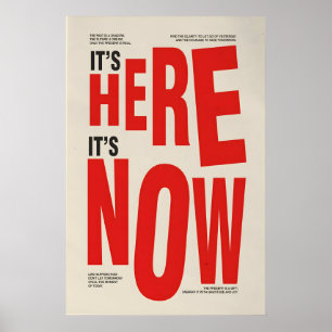 C'est ici, c'est maintenant, typographie affiche g