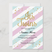 C'est invitation bleu de garçon de fille de rose (Devant)