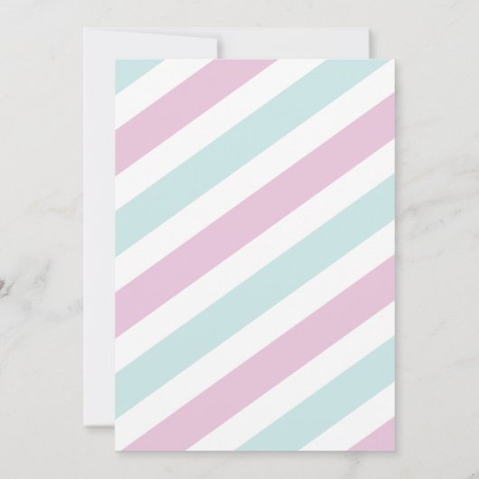 C'est invitation bleu de garçon de fille de rose (Dos)