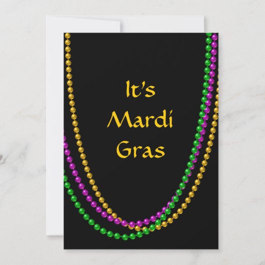 C'est invitation de mardi gras (Dos)