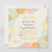 C'est invitation florale de baby shower de temps (Devant)