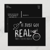 C'EST JUSTE DEVENU RÉEL Carte de Faire-Part de Fia (Devant / Derrière)