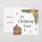 C'est la carte du temps de Noël, carte de vacances (Devant / Derrière)