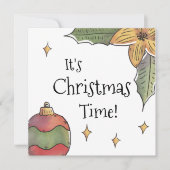 C'est la carte du temps de Noël, carte de vacances (Devant)