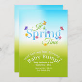 C'est la Faire-part de grossesse du printemps (Devant / Derrière)