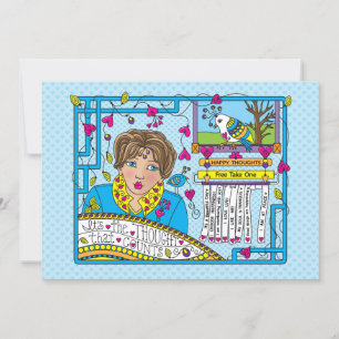 C'est la pensée qui compte la carte plat 7"x5"