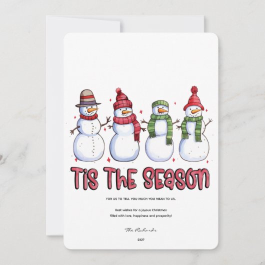 C'est la saison carte de Noël (Devant)