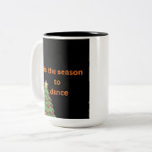 C'est la Saison de Danser Mug de Noël Café (Devant gauche)