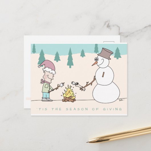 'C'est la saison de donner la carte de vacances (Devant/Arrière en situation)