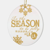 C'est la saison de vacances Ornement personnalisé (Gauche)