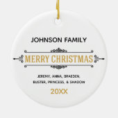 C'est la saison de vacances Ornement personnalisé (Dos)