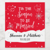 C'est la saison d'être marié Étiquette bouteille d (Étiquettes simples)