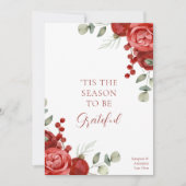 'C'Est La Saison D'Être Reconnaissante | Carte d'e (Devant)