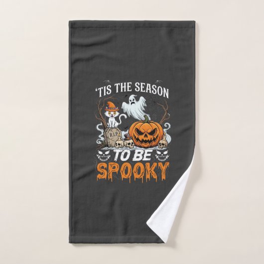 C'est la saison d'Halloween Citrouille Fantôme Épo (Serviette à main)